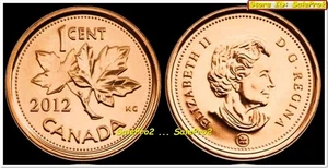 CANADÁ 2012 CANADIENSE AÑO PASADO HOJA DE ARCE RARA ÚLTIMO CENTAVO MAGNÉTICO MONEDA DE CENTAVO SIN CIRCULAR - Imagen 1 de 2
