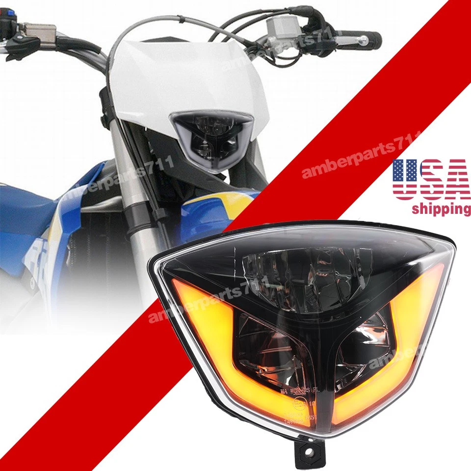 For Husaberg FE 250 350 450 TE 125 250 300 09- 14 LED Headlight Head lamp w/ DRL - Image 1 of 4