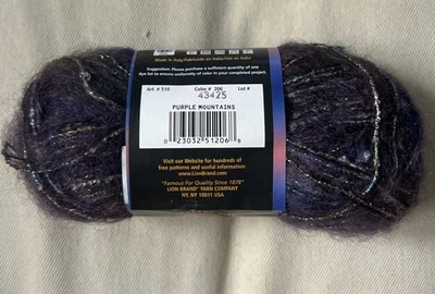 LION BRAND Moonlight Mohair Yarn - Purple Mountains 1 Skein - Image 1 of 3