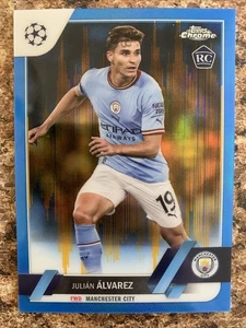 2022 Chrome UEFA Club Competitions /75 Julian Alvarez Julián Álvarez Rookie RC - Picture 1 of 2