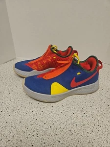 Nike ID By You PG4 Yellow Blue Red Basketball Shoes CQ7339-991 Mens Size 8 - Picture 1 of 11
