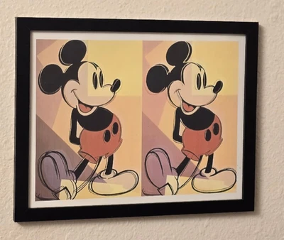 Mickey A Dual Pop Art Artwork By Andy Warhol Framed Art Print - Image 1 of 4