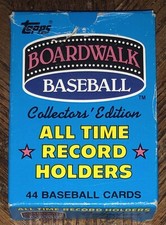 1987 WOOLWORTH BOARDWALK BASEBALL ALL TIME RECORD HOLDERS 44 CARD SET