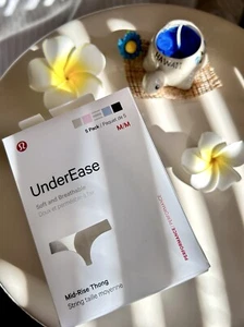 Perizoma Lululemon UnderEase Mid-Rise nuovo con etichette $74 (confezione da 5) MULTICOLORE BSJW, taglia M - Foto 1 di 5