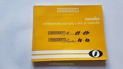 Innocenti Morris IM3-IM3 S-I4- I4 S 1968 manuale officina caratteristiche dati - Immagine 1 di 4