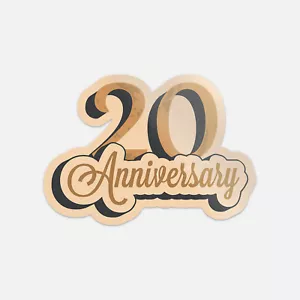 Calcomanía adhesiva vinilo aniversario 20 años - Imagen 1 de 1