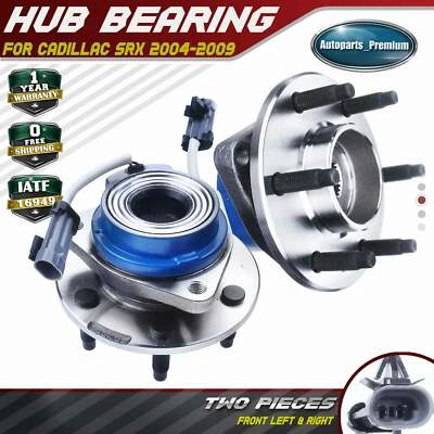 Conjunto de buje de cojinete de rueda delantero L & R con ABS para Cadillac SRX 2004-2009 AWD Foto 1 de 4