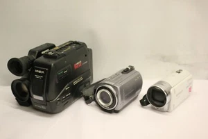 Lot De 3 X Vidéo Caméras Panasonic HDC-SD90 sony Minolta Assortiment Rechange & - Photo 1/7
