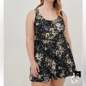 Torrid NWT Wireless Long Length Scoop Dress With Brief Sincere Floral 2X - Picture 1 of 7