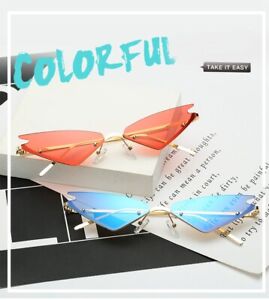 Retro Triangle Sunglasses Metal Stylish Fashion Glasses UV Designer Ladies