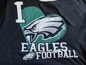 NUEVA Camisa Reebok Philadelphia Eagles para Mujer * 100% Algodón Manga Larga * Grande - Imagen 1 de 4