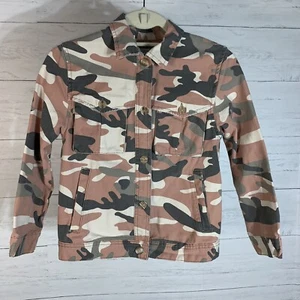Zara Kids Girls size 10 Pink Gray White Camo Jacket - Picture 1 of 6