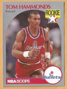 TOM HAMMOND WASHINGTON PROIETTILI ROOKIE #298 NBA HOOPS 1990-91 - Foto 1 di 2