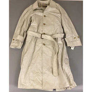 Brooks Brothers Trench Coat Size Men's 38 Beige Belted Made USA Regular New NWT - Picture 1 of 18