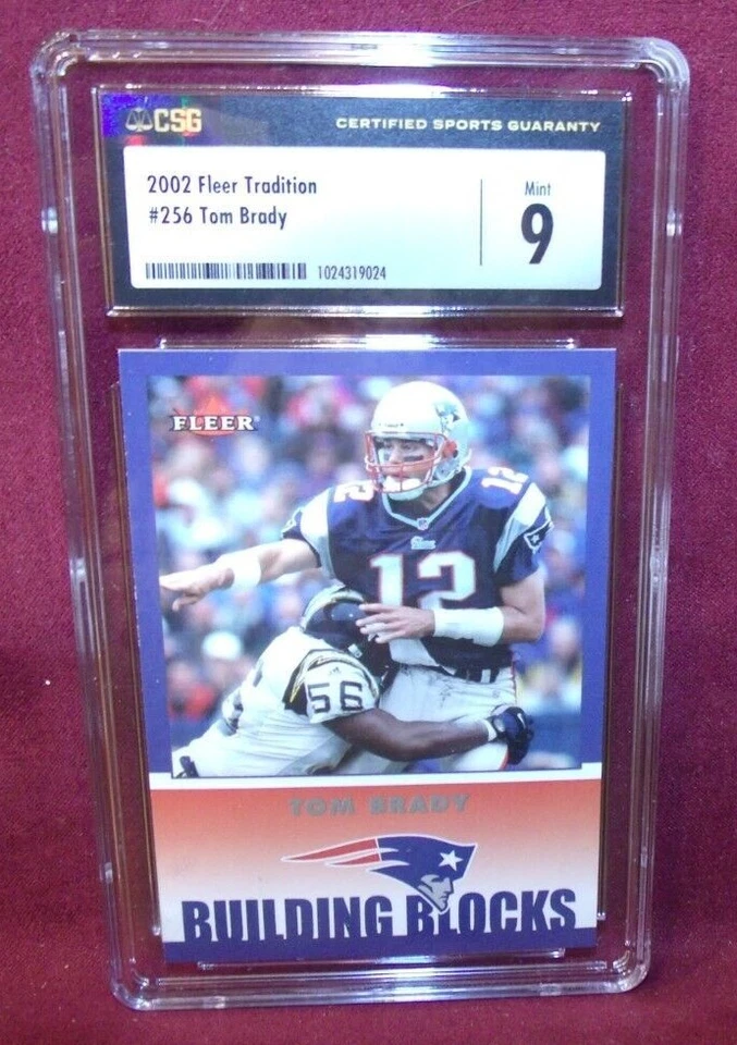 TOM BRADY 2002 FLEER TRADITION BUILDING BLOCKS CSG 9 MINT - Image 1 of 1