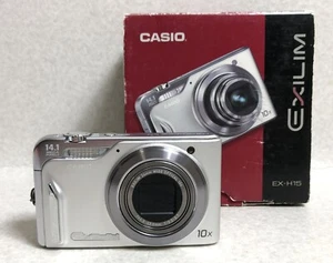 CASIO EXILIM EX-H15 Compact Digital Camera Color Silver with Battery,Charger,Box - Picture 1 of 11