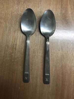 Vintage Hilton Hotels Silver Plated Flatware Set of 2 Northland Serving Spoons - Image 1 of 2