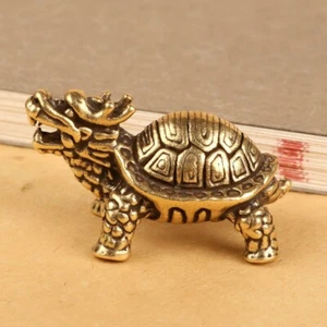 2 un. estatuillas de tortuga talladas a mano de bronce chino de cobre - Imagen 1 de 4