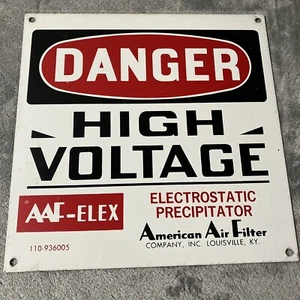 Vintage Danger High Voltage Aluminum Sign 10”x10” Louisville Kentucky (#7) - Picture 1 of 8