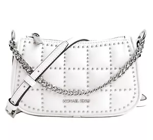 Michael Kors sac femme sac à bandoulière Carmela SM ZIP pochette Xbody blanc neuf - Photo 1 sur 10