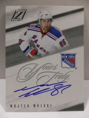 Wojtek Wolski 2011-12 Panini Zenith Yours Truly  Autograph SP New York Rangers - Image 1 of 2