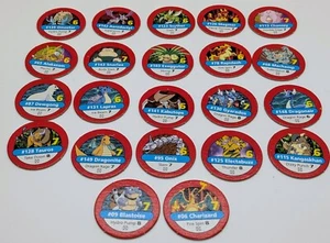 Vintage Pokemon Master Trainer Board Game Red Chips Nintendo Milton Bradley X 22 - Picture 1 of 6