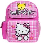 Hello Kitty Backpack Pink With Bear - 12 Inch