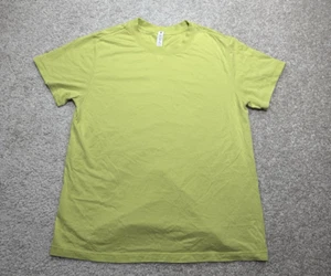 Lululemon All Yours Size 4 Yellow Neon Cotton Oversized Short Sleeve Tee T Shirt - Picture 1 of 6