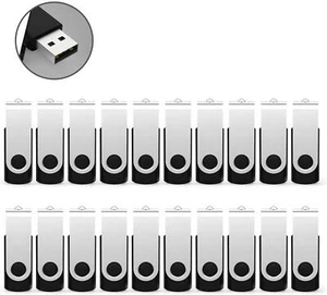 Clé USB 4 Go Lot de 20 Clé USB 4 Go 2.0 RAOYI Cle USB 4 Go avec Pince Pivotan... - Afbeelding 1 van 8