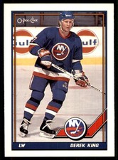 1991-92 O-Pee-Chee Derek King New York Islanders #455