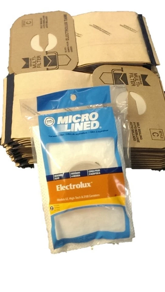 24 Electrolux C Bags & 2 After Filters for Electrolux Canister Vacuums - Image 1 of 1