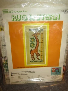 Spinnerin Latch Hook Rug Pattern 18"x48" #300 "So Big" Giraffe Printed Canvas - Picture 1 of 6