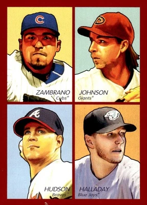 2009 UD #35-91 Zambrano / Randy Johnson / Roy Halladay / Tim Hudson - Image 1 of 2