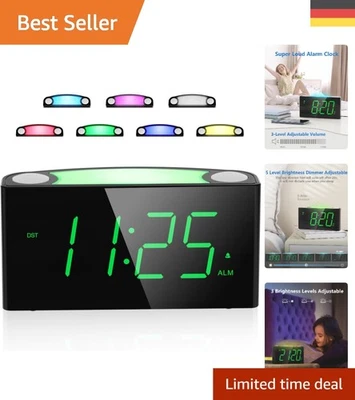 Reisewecker mit USB-Anschluss und Farb-Nachtlicht –  für Kinderzimmer - Bild 1 von 4