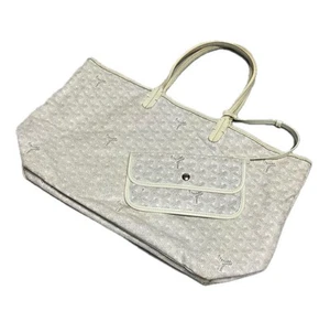 GOYARD Saint Louis PM Monogram White Tote Bag with Pouch Used - Picture 1 of 12