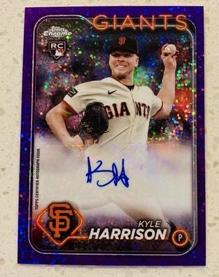 Kyle Harrison 064/299 Purple Rookie Auto 2024 Topps Chrome Update Baseball Card - Image 1 of 2