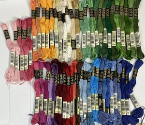 DMC Embroidery Thread Floss Lot Of 55 Skeins Multiples Colors - Picture 1 of 7