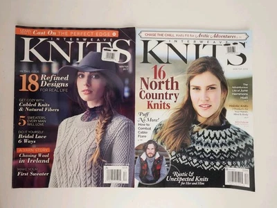 Interweave Knits Magazine Lot Winter 2017 & 2018 Cozy Sweater Knitting Patterns - Image 1 of 4