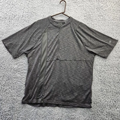 Camiseta deportiva de ciclismo Club Ride para hombre 2XL gris manga corta 1/2 bolsillos con cremallera elástica *defecto Foto 1 de 4