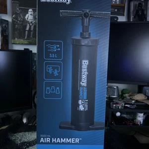 Handpumpe Bestway Air Hammer 3500ml + 3 Adapter Luftpumpe Luftmatratze Luftbett - Bild 1 von 2