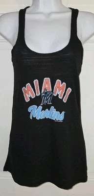 Майка спортивная с логотипом MIAMI MARLINS MLB черная поликоттон. Женские S - Изображение 1 из 4