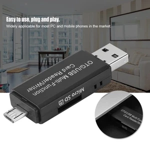 OTg USB Multifunction Card Reader Writer For SD TF PC&Smart Mobile NEW - Afbeelding 1 van 10