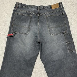 Jeans da falegname Tommy Hilfiger vintage uomo 40x32 (vestibilità 40x31) blu larghi Y2K - Foto 1 di 13