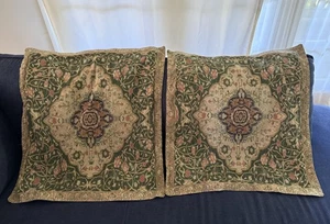 Ralph Lauren RUTHERFORD PARK Tapestry Euro Sham Covers Pair - Picture 1 of 7