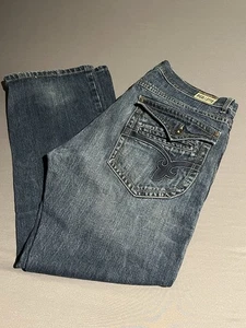 Y2K Rigoletto Blue Jeans Men's Size 38x30 Grunge Embroidered Skater - Picture 1 of 7