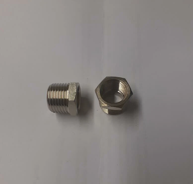 *New* Pair of 1/2" BSP X 1/4" BSP Thread PL Brass Male/Female Reducing Bush  - Image 1 of 1