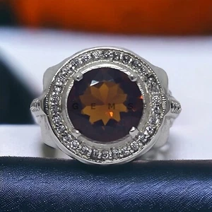 Citrine Gemstone With 925 Sterling Silver Ring For Men's #AL574 - Picture 1 of 8