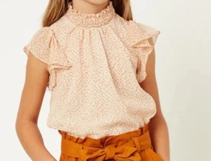 Hayden Girls Floral Smock Neck Blouse Size Large - Picture 1 of 6