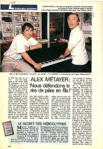 Clipping Presseschnitt 1986 Alex Métayer (1 Seite) - Bild 1 von 1