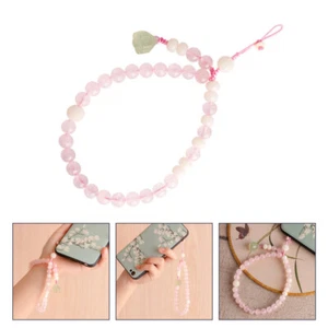 Chinese Jade Ornament Cellphone Lanyard Neck Strap Phone Wrist Strap Beads - Zdjęcie 1 z 12